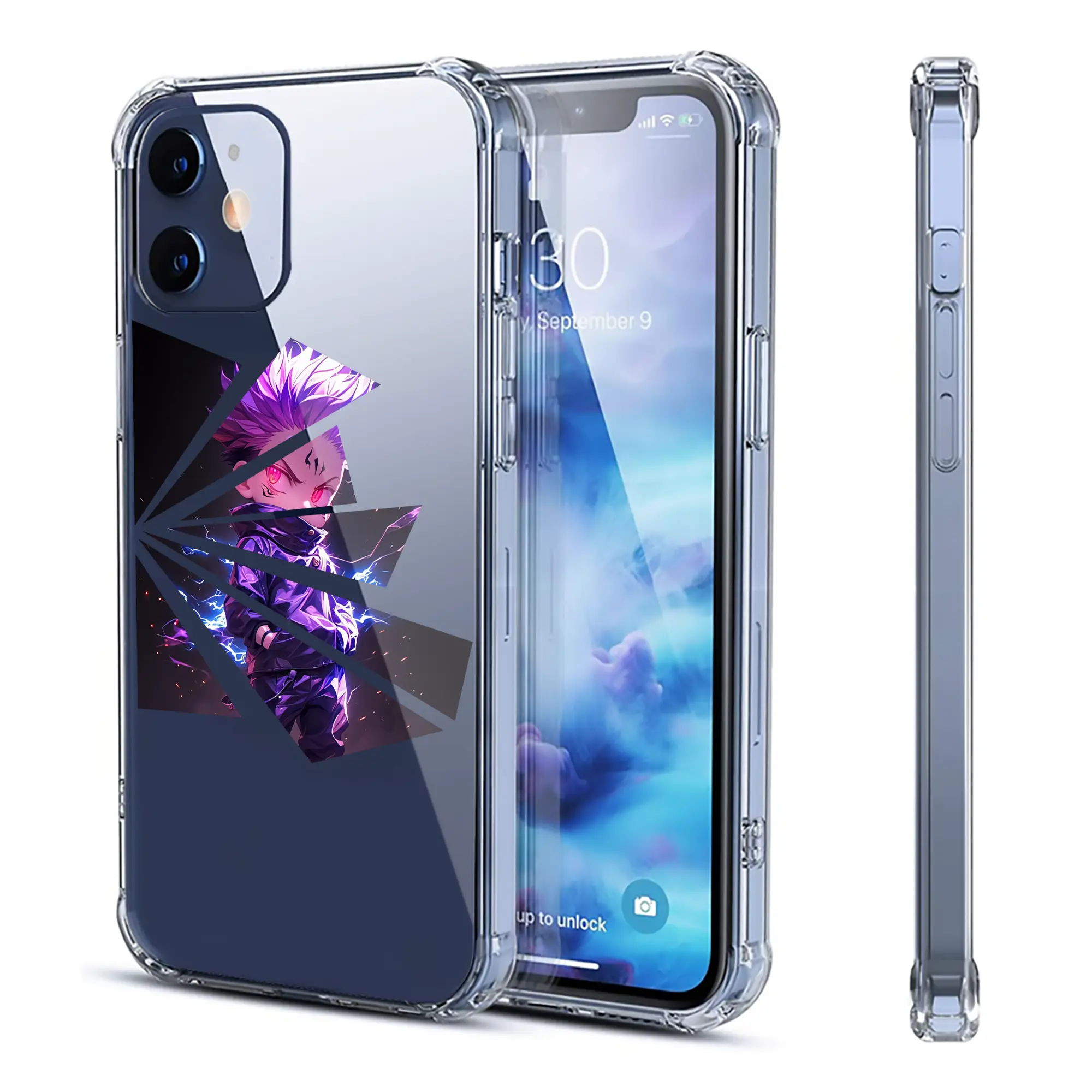 呪術廻戦 グッズ,虎杖 悠仁 - IPhone 12シリーズ対応 ・ 透明スマホケース ・ クリアソフトケース ・ TPU素材 ・ 耐衝撃 ・ 高密着 ・ 防汚 防指紋 ・ 簡単着脱